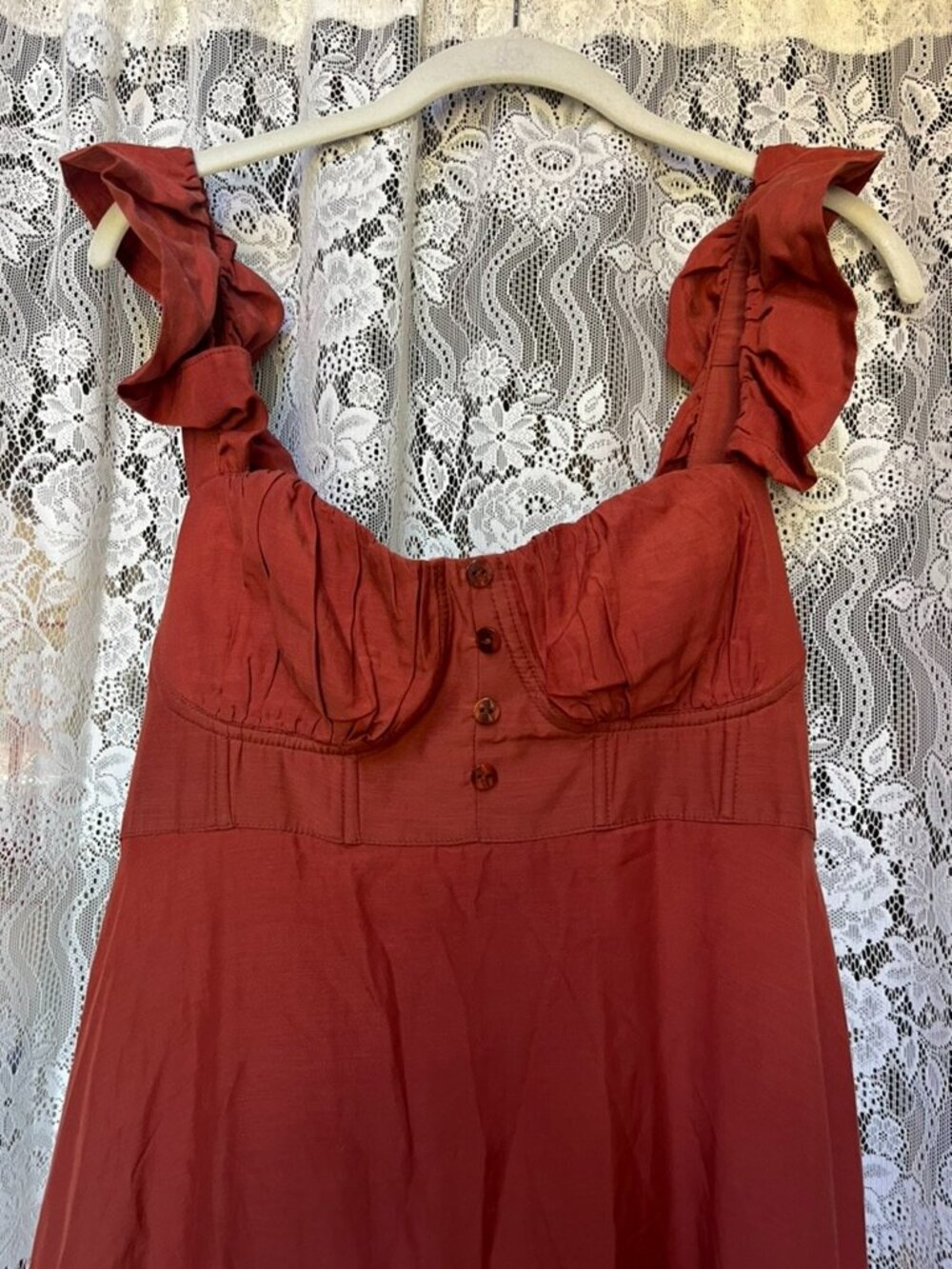 FARM Rio Ruffle Strap Maxi Dress - Picture 3 of 5